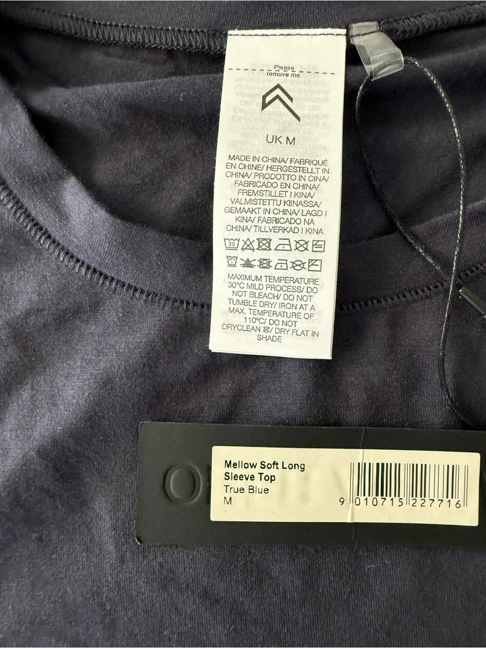 Oner Active Mellow Soft Long Sleeve Top True Blue M